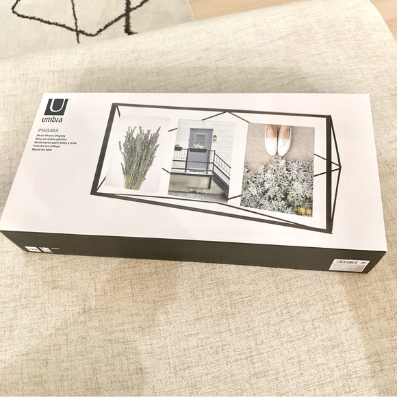 Black Prisma Multi-Photo Small Gallery Geometric Geo Picture Frame - Picture 4 of 5